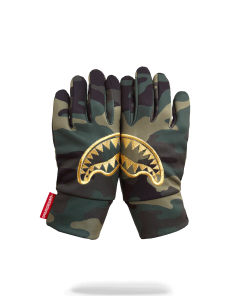 Alternative view of GOLD STENCIL CAMO GLOVES