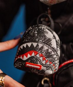 Alternative view of SCRIBBLE DRIBBLE CHECK BACKPACK KEYCHAIN
