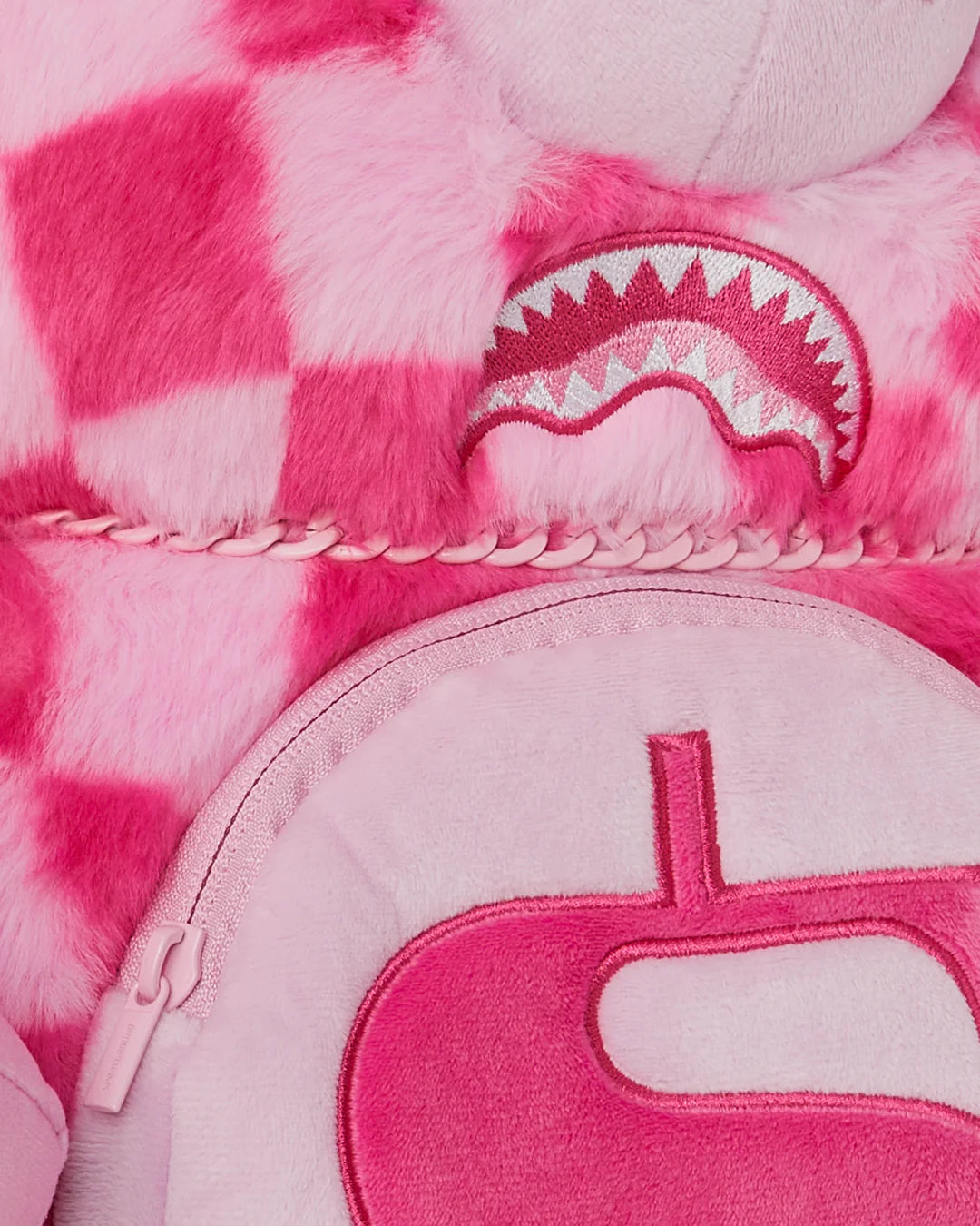 FURZILLA SHARK (PINK CHECK) MONEYBEAR BACKPACK - Image 9