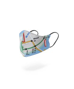 NYC SHARK MAP MASK (FORM-FITTING)