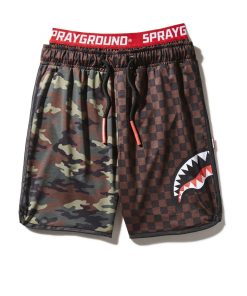 KIDS CHECKS & CAMO SWIM TRUNKS