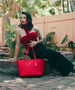 Alternative view of RED RIVIERA TOTE